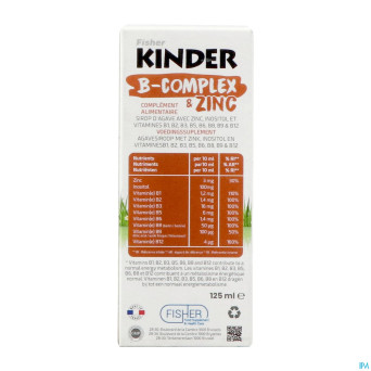 Fisher kinder b-complex + zinc sirop 125ml