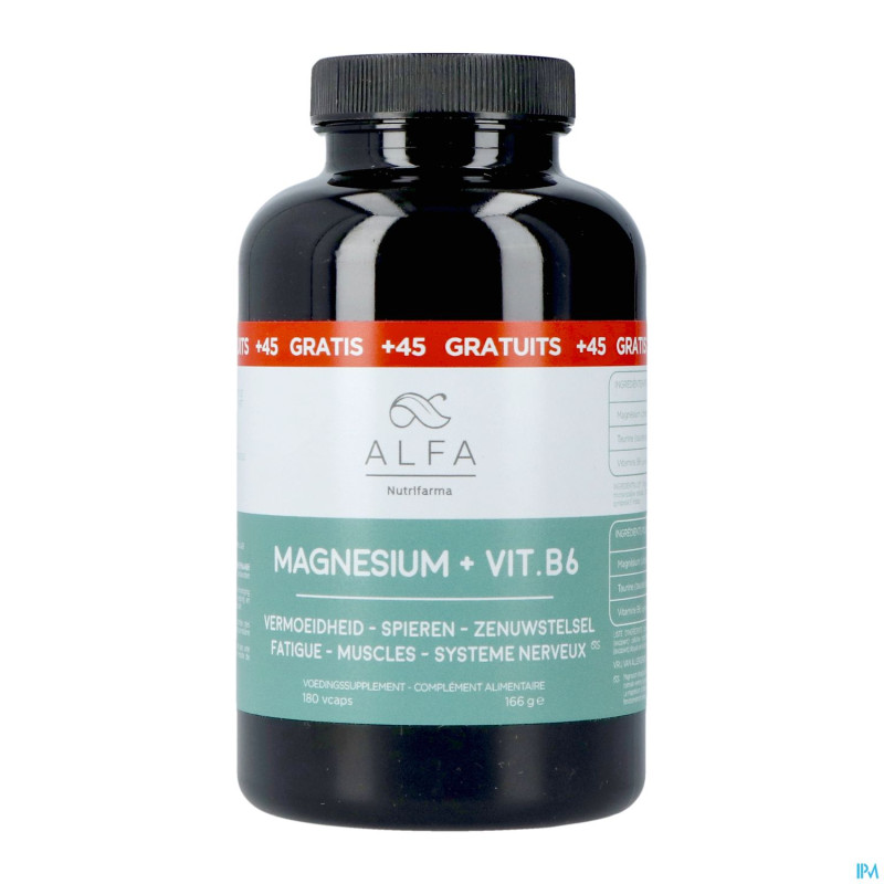 Alfa magnesium + vit b6  v-caps 180