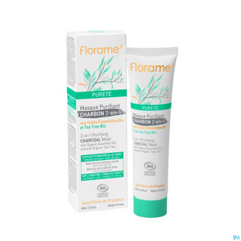 Florame masque purifiant charbon 2en1 bio 65ml