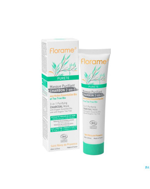 Florame masque purifiant charbon 2en1 bio 65ml
