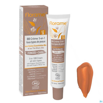 Florame bb creme 5-en-1 foncee bio 40ml