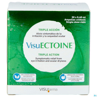Visuectoine triple action gouttes oculaires 12ml