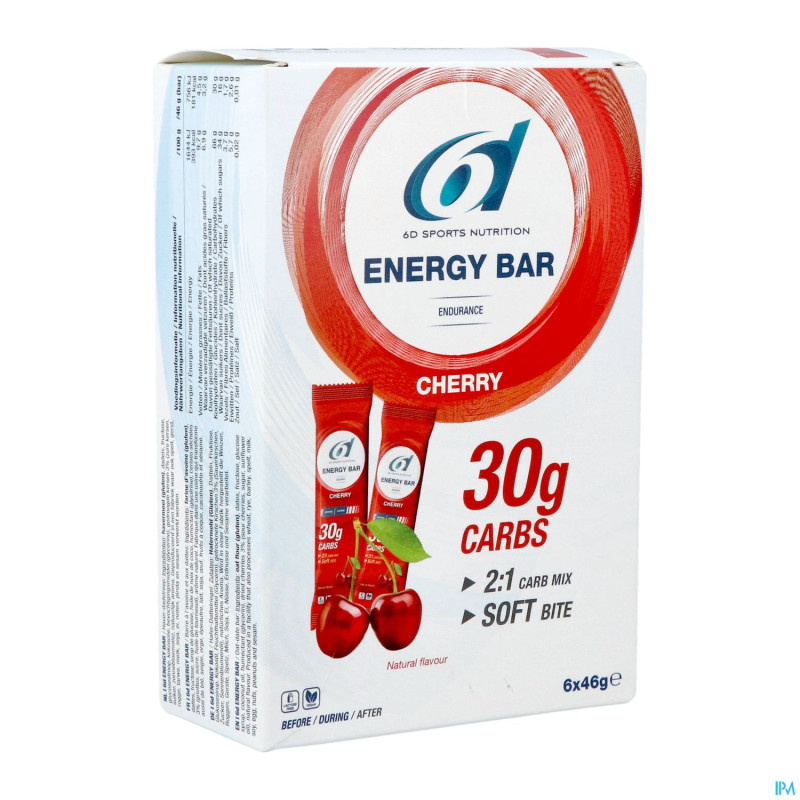 6d energy bar cherry 6x46g