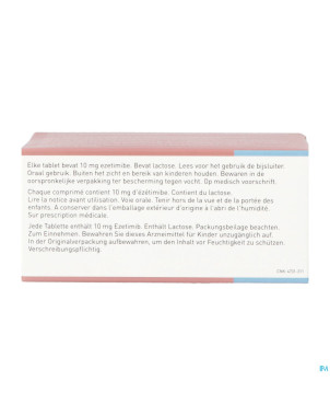 Ezetimibe eg pi pharma 10mg comp 100 pip