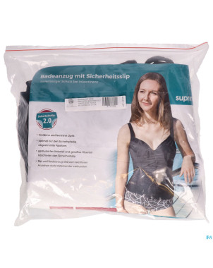 Suprima 1537 maillot de bain dame+slip pe noir t48