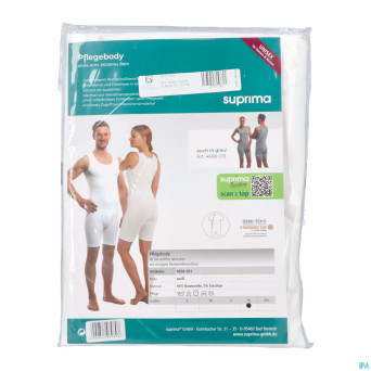 Suprima 4696 body s/manche + ferm dos blanc xl