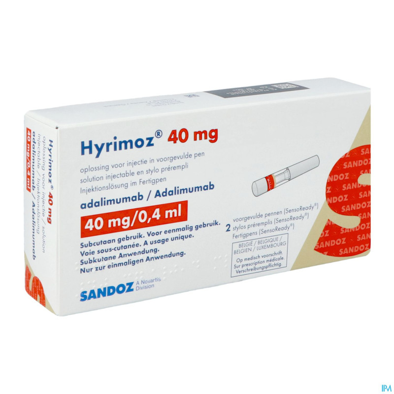 Hyrimoz 40mg sol inj 40mg/0,4ml stylo prerempli 2
