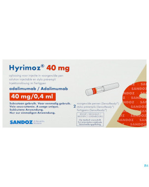 Hyrimoz 40mg sol inj 40mg/0,4ml stylo prerempli 2