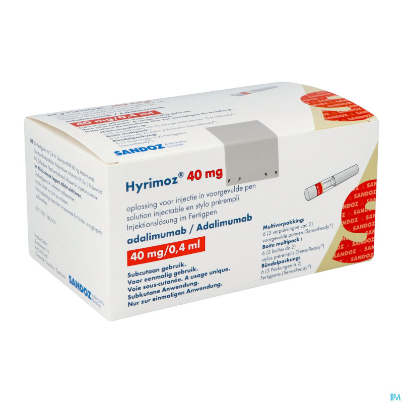 Hyrimoz 40mg sol inj 40mg/0,4ml stylo prerempli 6