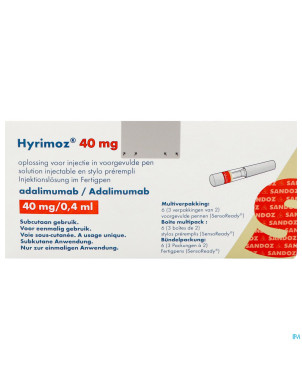 Hyrimoz 40mg sol inj 40mg/0,4ml stylo prerempli 6