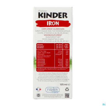 Fisher kinder fer sirop 125ml