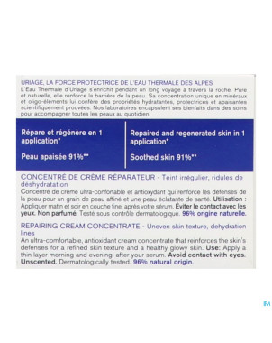 Uriage bariederm cica daily conc. cr rep 50ml