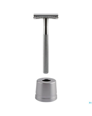 Wondr safety razor + support argent
