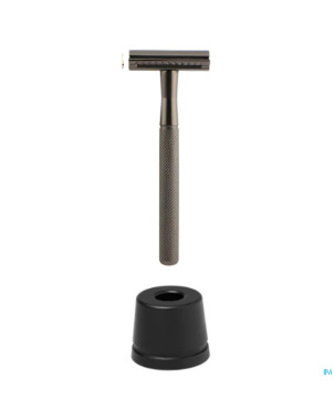 Wondr safety razor + support noir