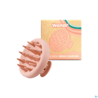 Wondr silicone scalp massager rose