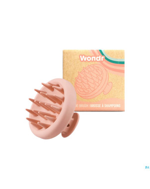 Wondr silicone scalp massager rose