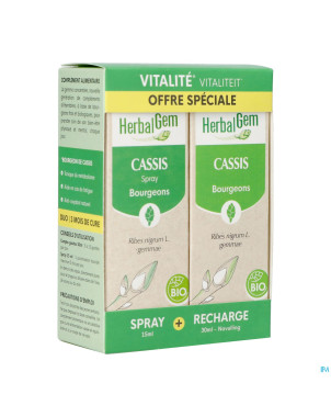 Herbalgem cassis bio spray 15ml+gtt 30ml duopack