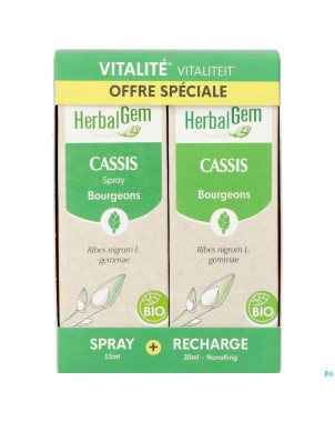 Herbalgem cassis bio spray 15ml+gtt 30ml duopack