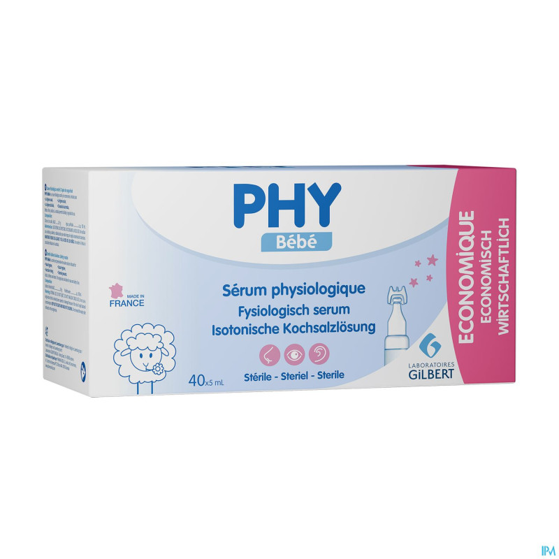 Phy serum physiologique pack economique 40x5ml