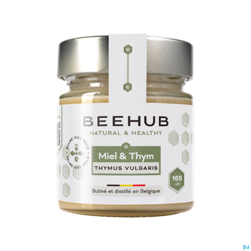 Beehub miel thym belgique 165g