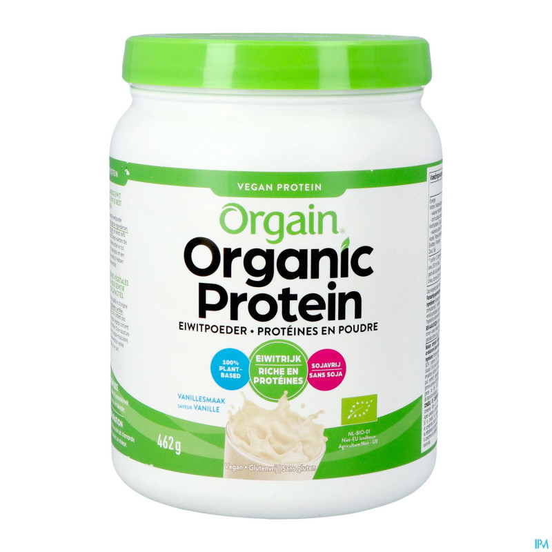 Orgain organic protein vanille pdr 462g