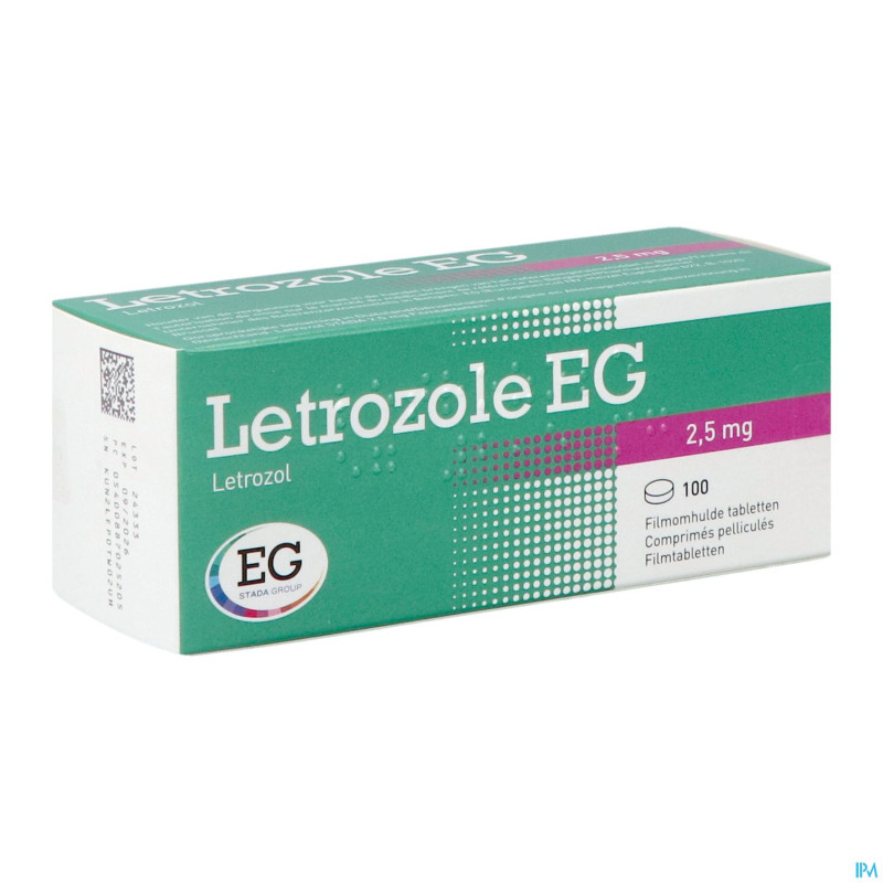 Letrozole eg pi pharma 2,5mg    comp pell 100 pip