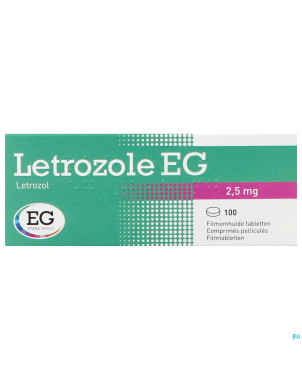Letrozole eg pi pharma 2,5mg    comp pell 100 pip