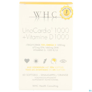 Unocardio 1000 + vit d 1000 softgels 60