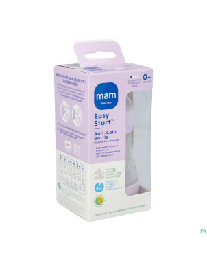 Mam biberon easy start a/colique matt lila 160ml