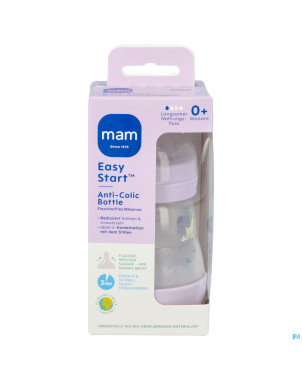 Mam biberon easy start a/colique matt lila 160ml