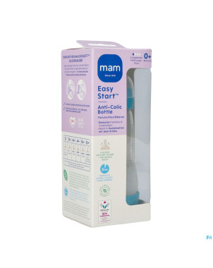Mam biberon easy start a/colique matt bleu 260ml