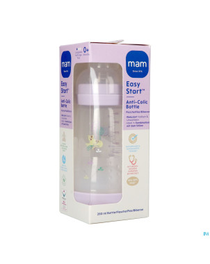 Mam biberon easy start a/colique matt lila 260ml