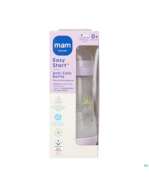 Mam biberon easy start a/colique matt lila 260ml