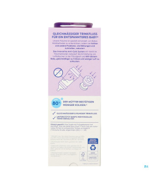 Mam biberon easy start a/colique matt lila 260ml