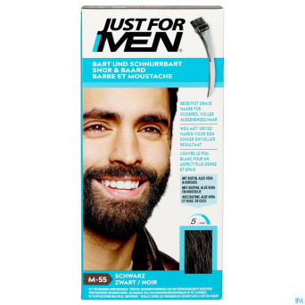 Just for men moustache&barbe noir m-55 28g