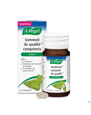 A.vogel sommeil qualite 3en1 comp 30