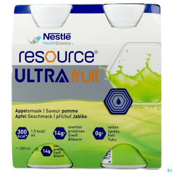Resource ultra fruit saveur pomme 4x200ml
