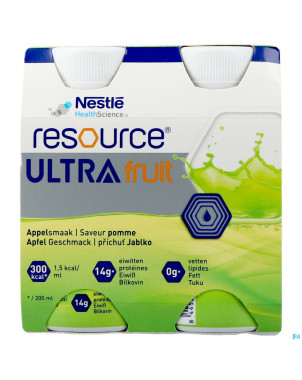 Resource ultra fruit saveur pomme 4x200ml