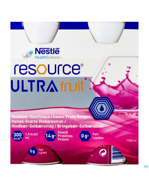 Resource ultra fruit saveur fruits rouges 4x200ml