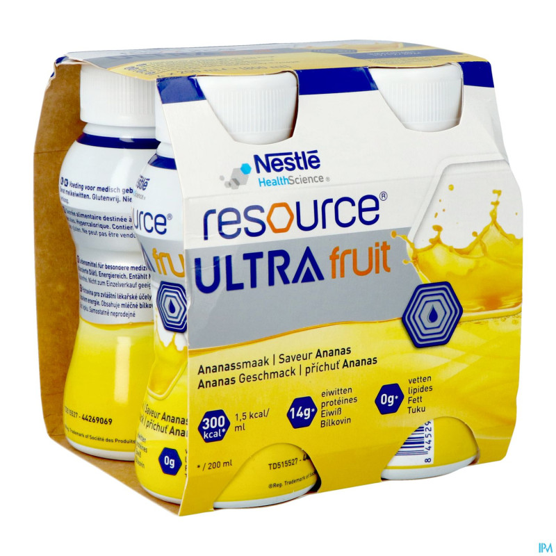 Resource ultra fruit saveur ananas 4x200ml