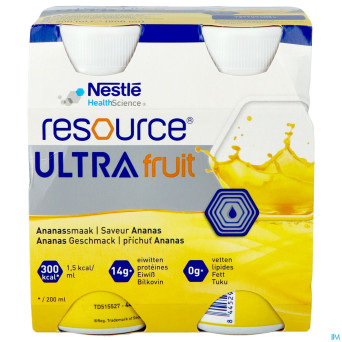 Resource ultra fruit saveur ananas 4x200ml