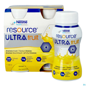 Resource ultra fruit saveur ananas 4x200ml