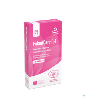 Eureka care folaatcare 0,4mg comp 90
