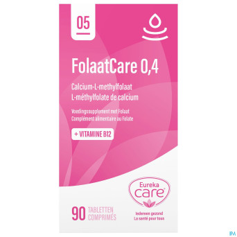 Eureka care folaatcare 0,4mg comp 90