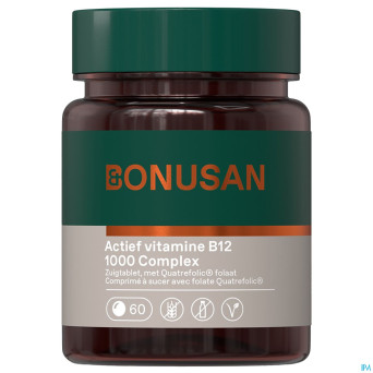 Vitamine b12 actif 1000mcg comp sucer 60 bonusan