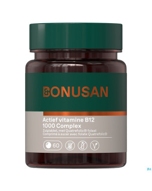 Vitamine b12 actif 1000mcg comp sucer 60 bonusan