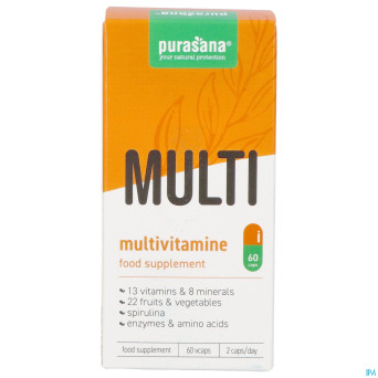 Purasana multivitamine fruit&veggie v-caps 60 nf