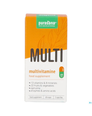 Purasana multivitamine fruit&veggie v-caps 60 nf