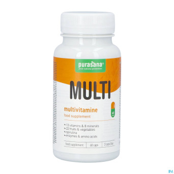 Purasana multivitamine fruit&veggie v-caps 60 nf