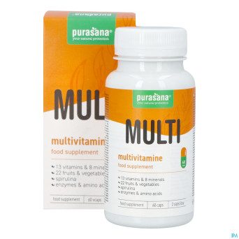 Purasana multivitamine fruit&veggie v-caps 60 nf